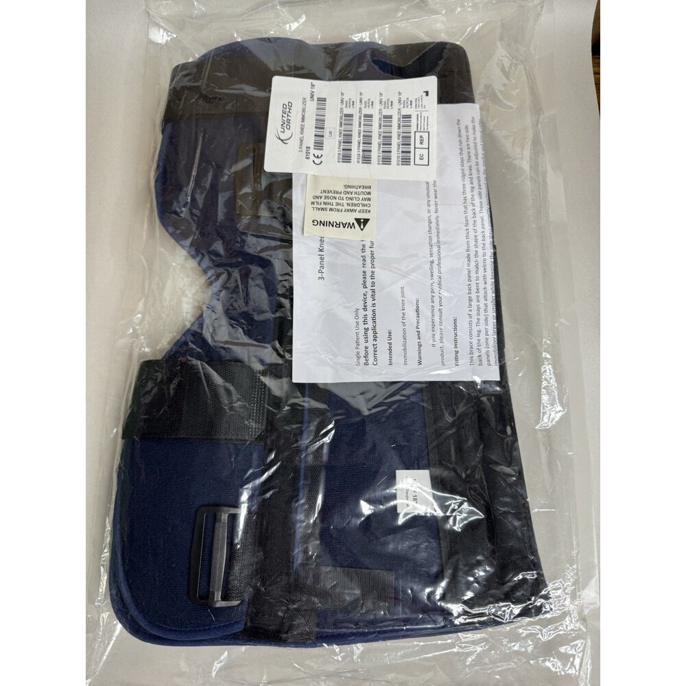 United Ortho 61018 3-Panel Knee‎ Immobilizer UNIV 18" Navy Blue NEW